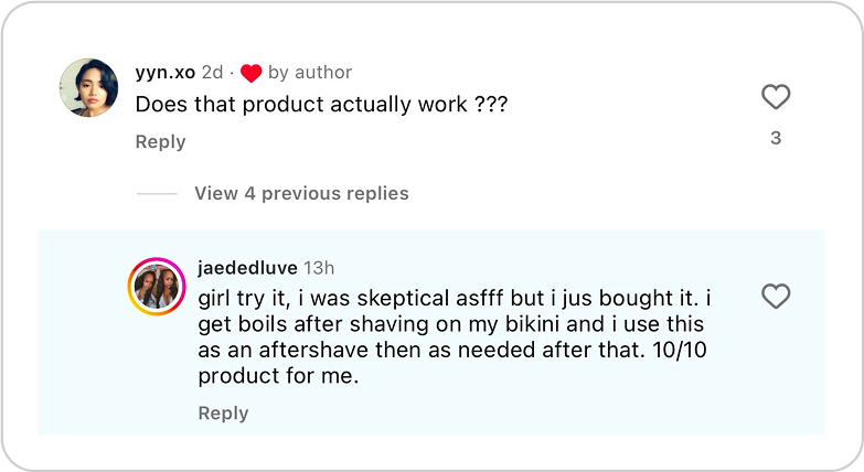 Customer review chat